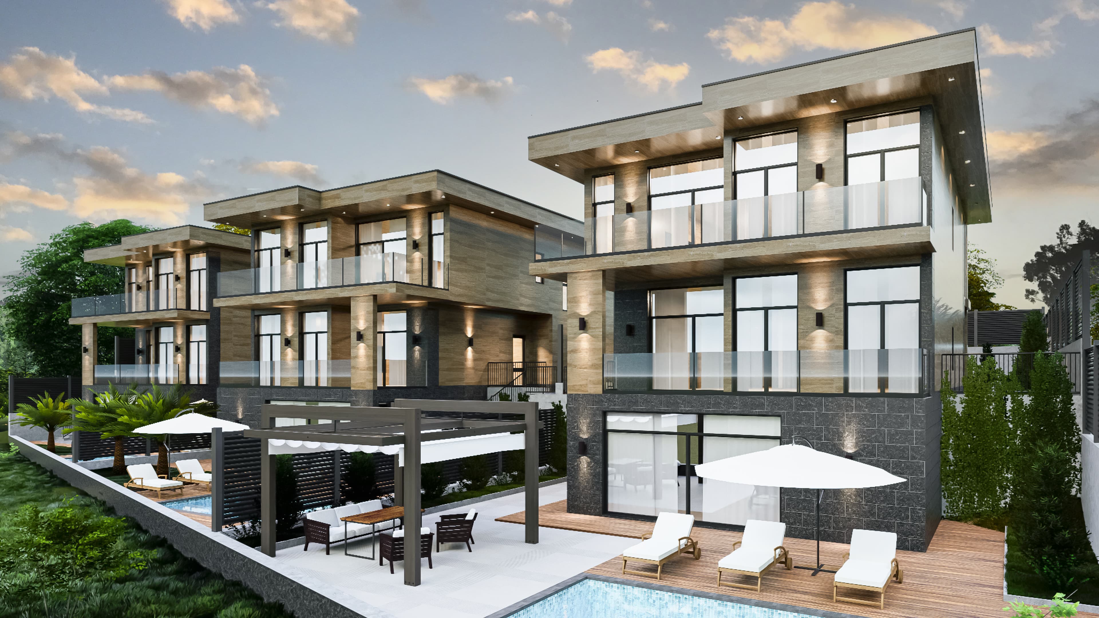 Overall view of the architectural project