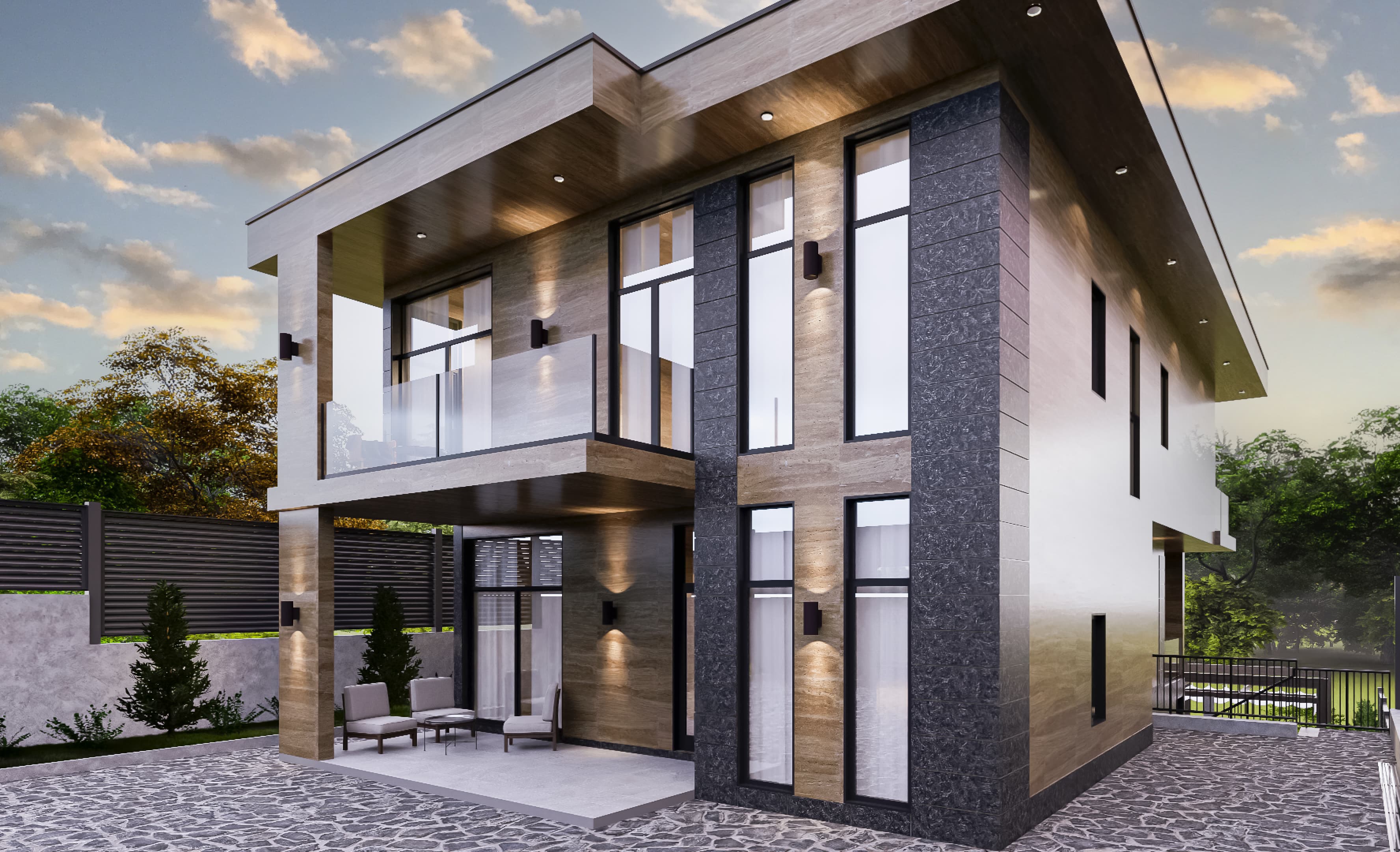Terrace, pool and outdoor living area